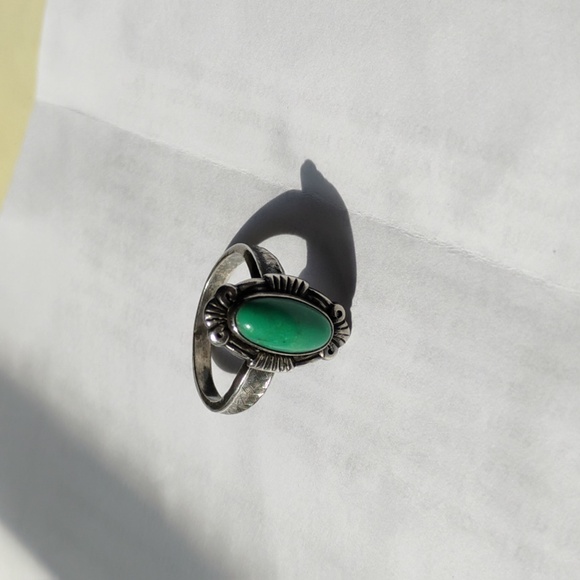 Sterling & Turquoise Silver 925 Band Size 6.6 - Picture 7 of 7